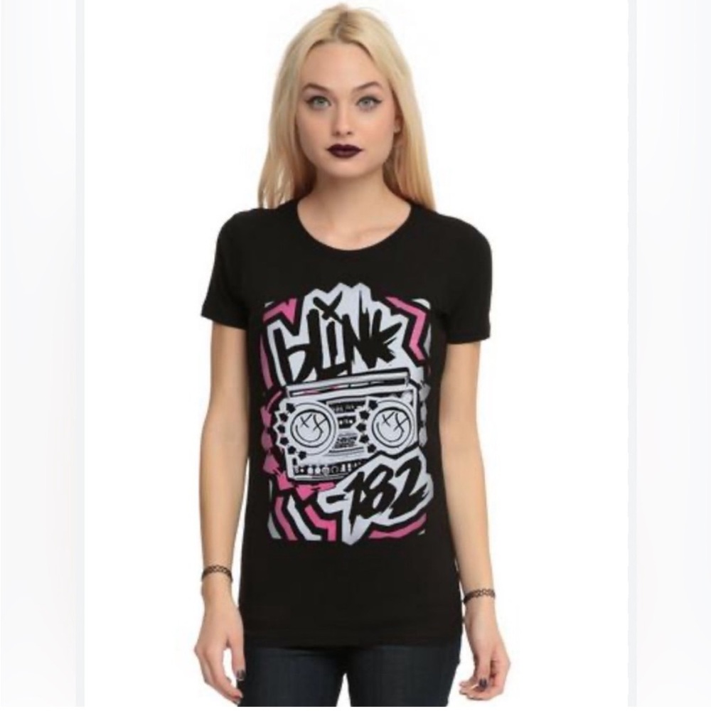 Blink 182 Boombox Oversized Short Sleeve Band Shirt